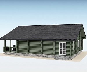 Дом из оцилиндрованного бревна "Wald"