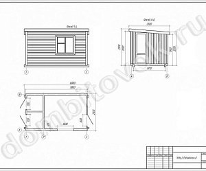 №28 Бытовка дачная с двумя хозблоками