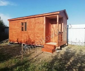  №5 Бытовка с крыльцом 1х1м и помещением для инвентаря (утепленная)