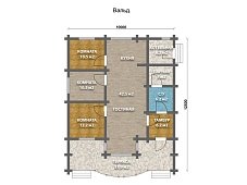 Дом из оцилиндрованного бревна "Wald"