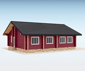 Дом из оцилиндрованного бревна "Rose"