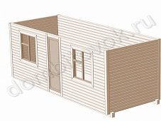 Фото хозблока деревянного без перегородок