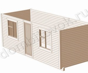 №2 Хозблок деревянный без перегородок