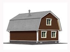 Двухэтажный дом с двухскатной крышей К2-8