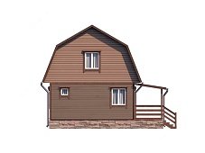Двухэтажный дом с двухскатной крышей К2-5