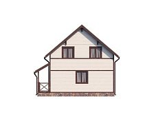Двухэтажный дом с двухскатной крышей К2-2