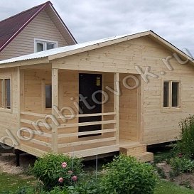 Домик садовый с террасой, прихожей и 2 спальнями