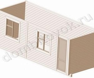 №15 Бытовка дачная стандарт и два окна 1х1м (утепленная)