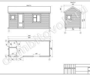 №18 Мини домик с душем и туалетом 