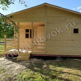 Домик деревянный 6х5 с верандой фото