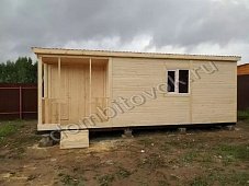 Утепленная бытовка с крыльцом и двумя хоз. помещениями фото