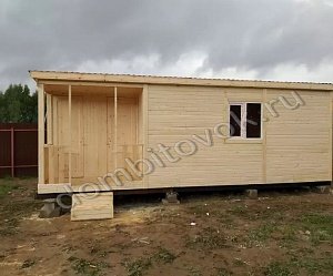 №6 Бытовка с крыльцом 2х1м и двумя хоз. помещениями (утепленная)
