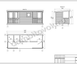№25 Душ с раздевалкой, туалетом и крыльцом для дачи