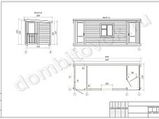 Бытовка с крыльцом и двумя хозяйственными помещениями фото