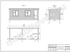№29 Бытовка двухсекционная с небольшим тамбуром