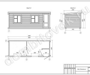 №29 Бытовка двухсекционная с небольшим тамбуром