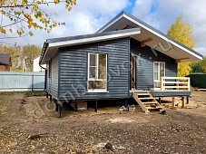 Одноэтажный дом с двухскатной крышей К1-8