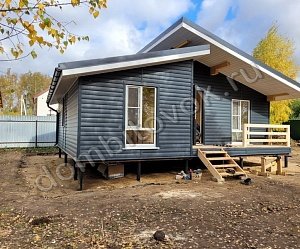 Одноэтажный дом с двухскатной крышей К1-8