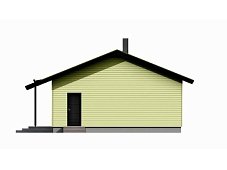 Одноэтажный дом с двухскатной крышей К1-7