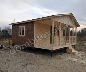 №13 Дачный дом с террасой, санузлом и тремя комнатами