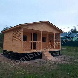 Дачный садовый дом 6х6 с верандой фото