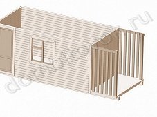 Фото хозблока с дровником для дачи