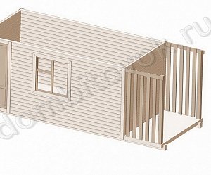 №6 Хозблок с дровником для дачи