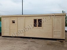 Фото хозблока трёхсекционного для дачи