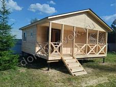 Дачный дом с террасой, санузлом и тремя комнатами фото