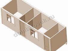 Фото бытовки распашонка с перегородками и хоз.помещением 1х2 метра