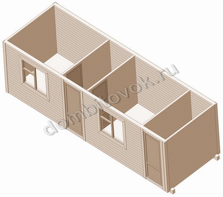 Фото бытовки распашонка с перегородками и хоз.помещением 1х2 метра