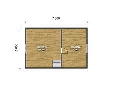 Двухэтажный дом с двухскатной крышей К2-9