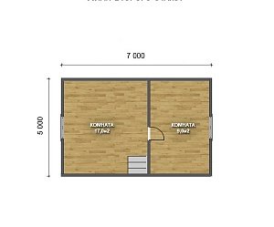 Двухэтажный дом с двухскатной крышей К2-9