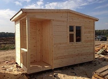 №30 Двухскатная крыша по длинной стороне бытовки