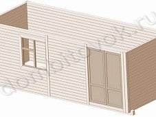 Бытовка стандарт с двумя распашными дверьми фото