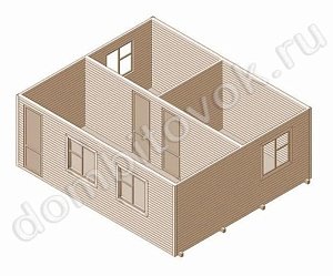 №9 Дачный домик с тремя комнатами