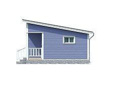 Одноэтажный дом с односкатной крышей К1-1