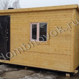 Бытовка с металлической дверью 4х2,3 метра