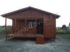 Дачный деревянный дом с террасой, санузлом и двумя комнатами фото