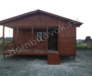 №16 Дачный деревянный дом с террасой, санузлом и двумя комнатами