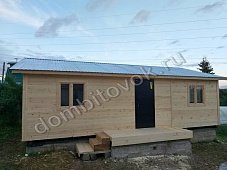 Садовый одноэтажный домик с тамбуром и двумя спальнями фото