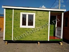 Бытовка с крыльцом и помещением для инвентаря фото