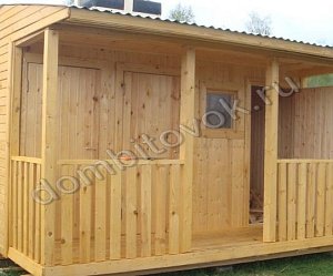 №25 Душ с раздевалкой, туалетом и крыльцом для дачи