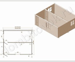 №4 Дачный домик с двумя комнатами