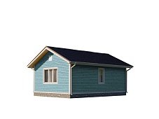 Одноэтажный дом с двухскатной крышей К1-11