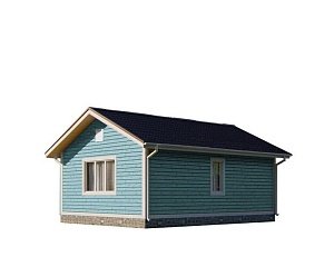 Одноэтажный дом с двухскатной крышей К1-11