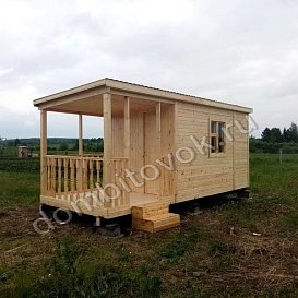 Дачная бытовка с верандой фото