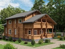 Дом из оцилиндрованного бревна "Катрин"