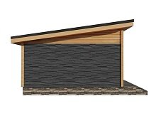 Одноэтажный дом с односкатной крышей К1-3