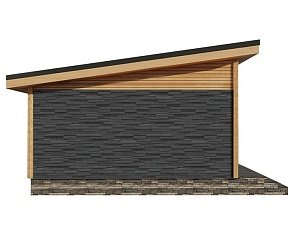 Одноэтажный дом с односкатной крышей К1-3